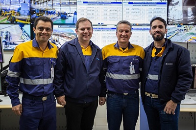 O gerente de Planejamento Integrado Eguinaldo Fimirno de Souza; o presidente Rodrigo Vilela; O diretor de Planejamento e Operações, Sérgio Mileipe; o diretor Financeiro, Suprimentos e Tecnologia da Informação Gustavo de Abreu e Souza Selazym 